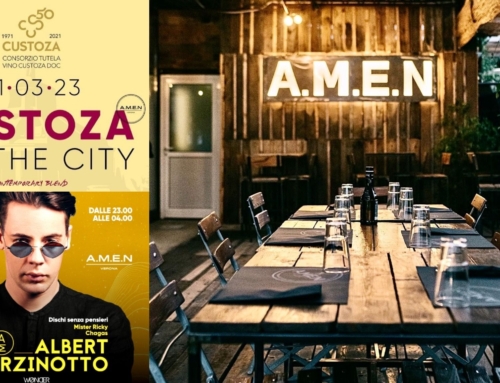 EVENTI DI VINITALY. CUSTOZA ON THE CITY ALL’AMEN DELLE TORRICELLE, DOMANI VENERDI 31 MARZO. OSPITE DJ ALBERT MARZINOTTO.