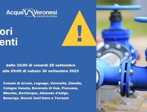 COMUNICAZIONE: ACQUE VERONESI EFFETTUERÀ LA MANUTENZIONE DELL’ACQUEDOTTO DI LONIGO NELLA NOTTE TRA VENERDì 29 E SABATO 30 SETTEMBRE.