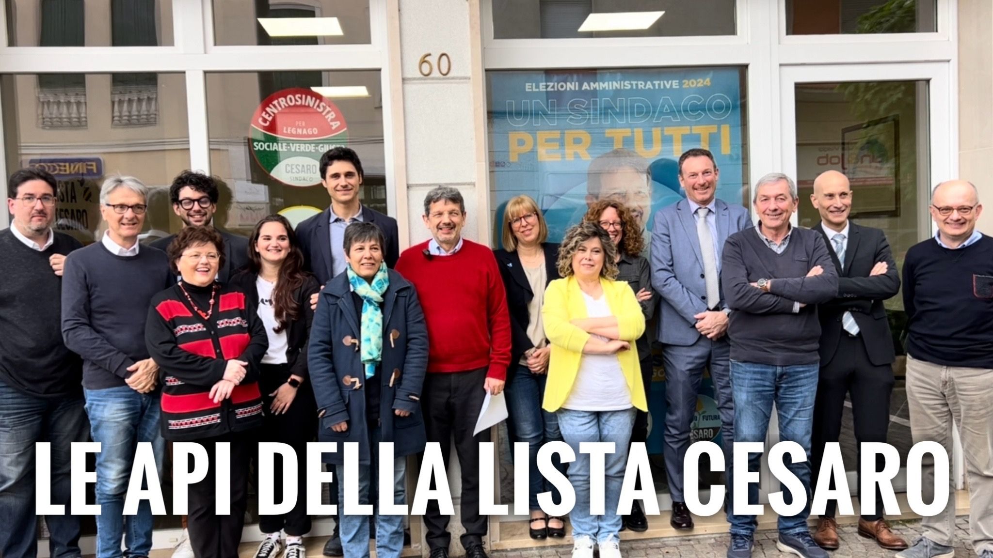 LEGNAGO VERSO LE ELEZIONI. PRESENTATA LA LISTA CESARO, LA PRIMA DELLE TRE LISTE CHE SOSTENGONO IL CANDIDATO SINDACO DEL CENTROSINISTRA.