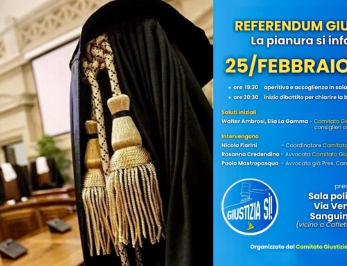PIANURA VERONESE. REFERENDUM SULLA GIUSTIZIA, INCONTRO INFORMATIVO IL 25 FEBBRAIO ALLA SALA POLIVALENTE DI SANGUINETTO
