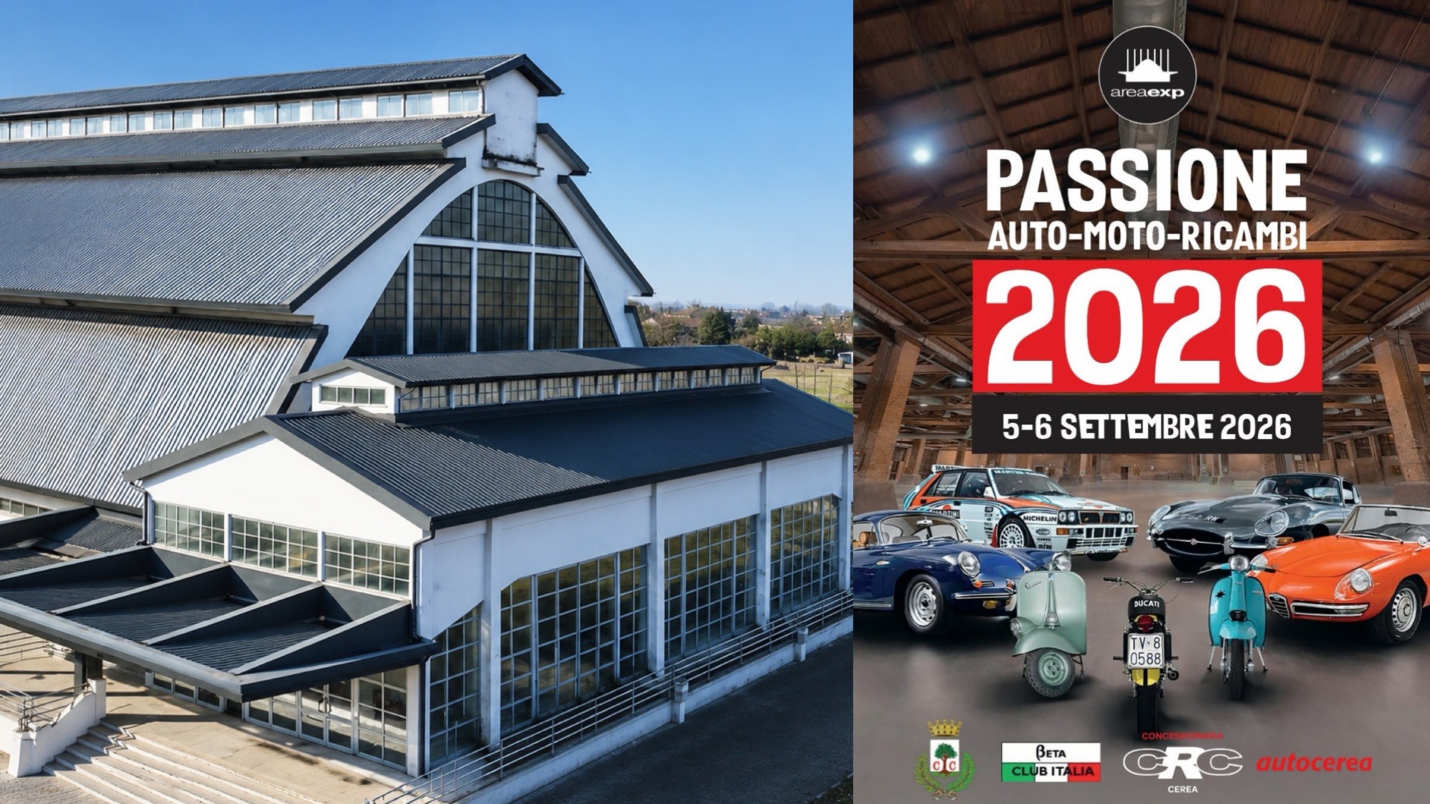 CEREA ACCENDE I MOTORI DEL PASSATO: ALL’AREA EXP TORNA “PASSIONE AUTO-MOTO-RICAMBI”