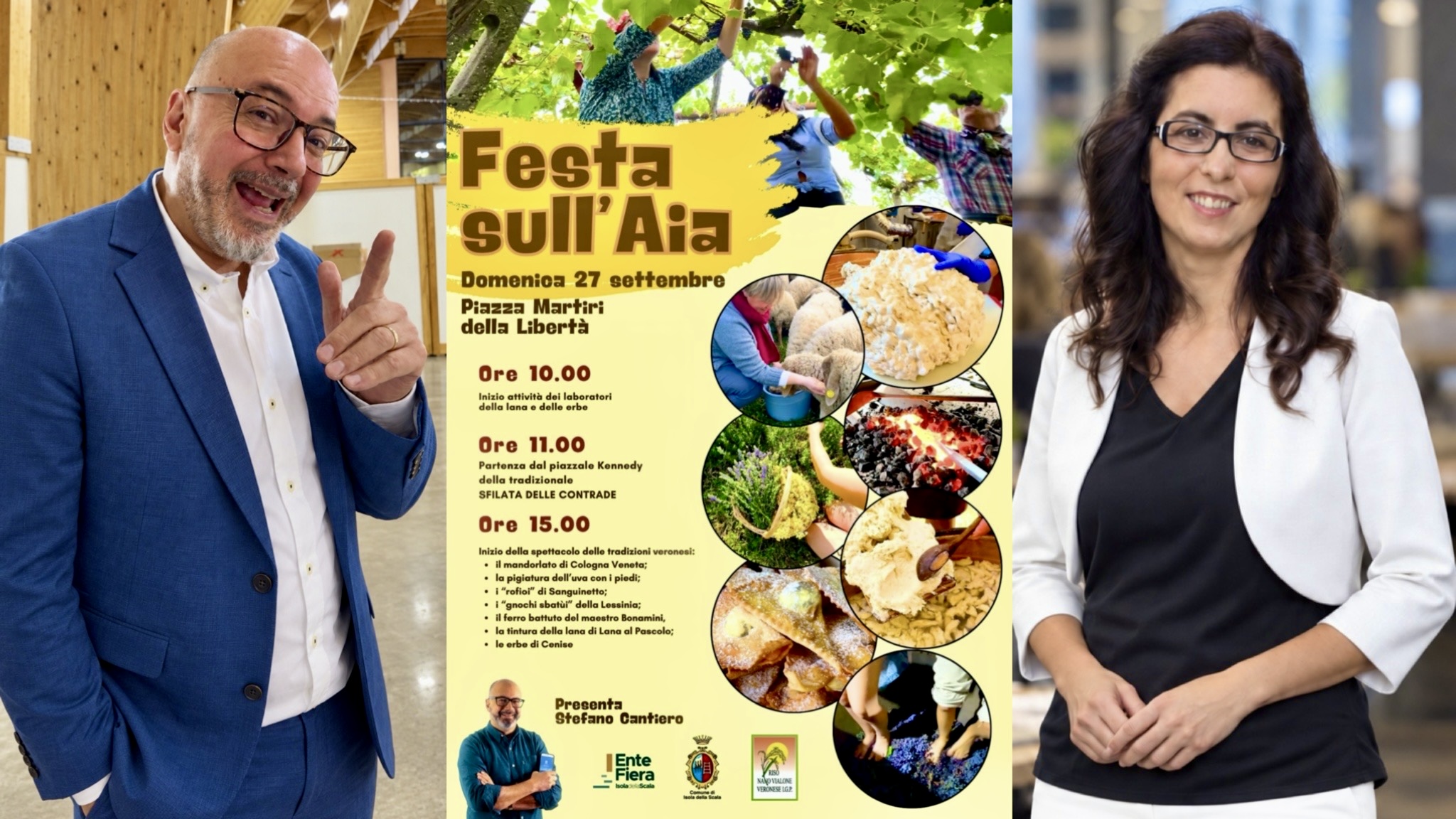 ISOLA DELLA SCALA, LA «FESTA SULL’AIA» RIACCENDE LA MEMORIA: ANTICHI MESTIERI, SAPORI E TRADIZIONI TORNANO A VIVERE IN PIAZZA