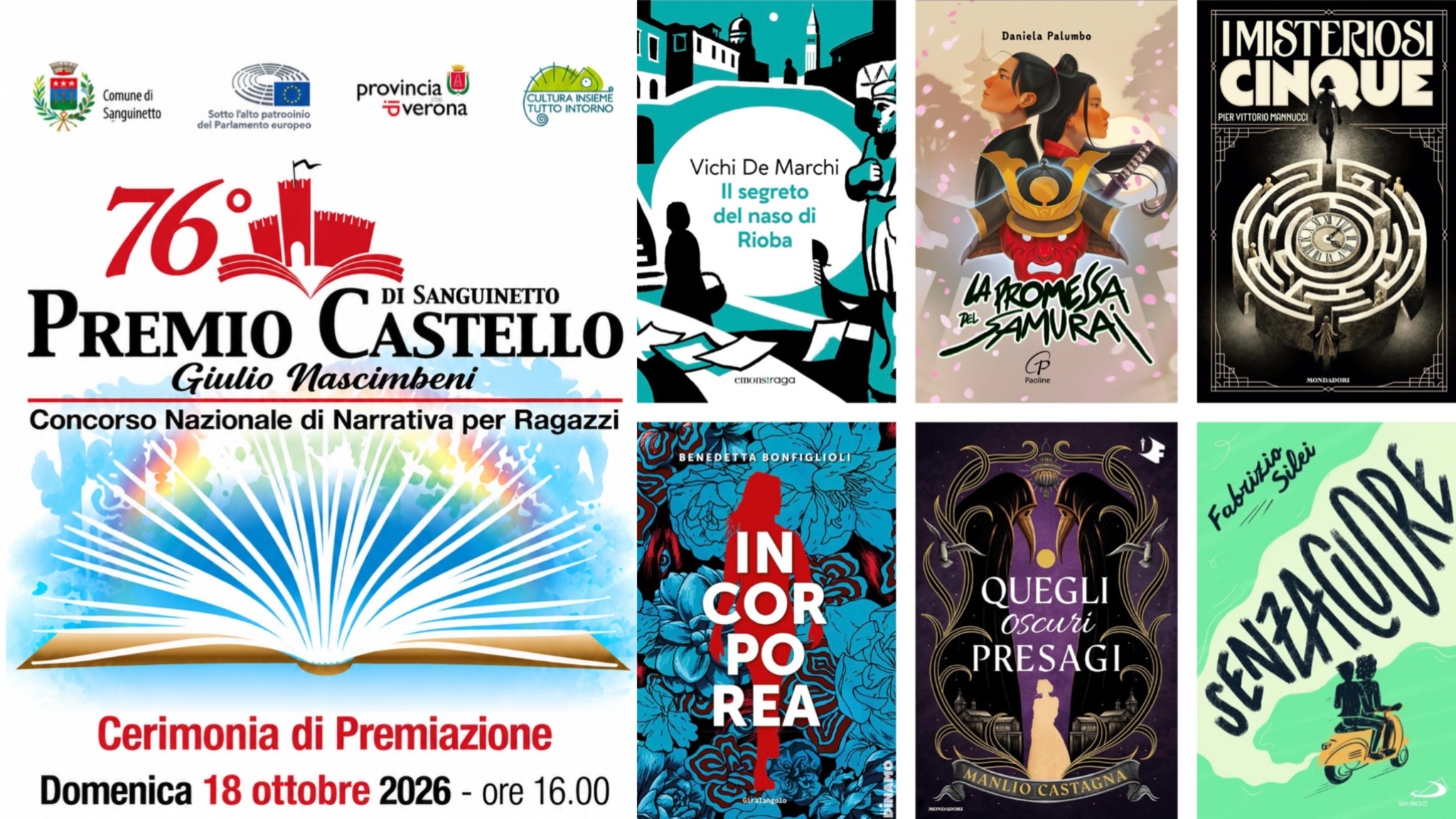 SANGUINETTO, 76 ANNI DI LIBRI E GIOVANI LETTORI: IL PREMIO CASTELLO VERSO LA FINALE