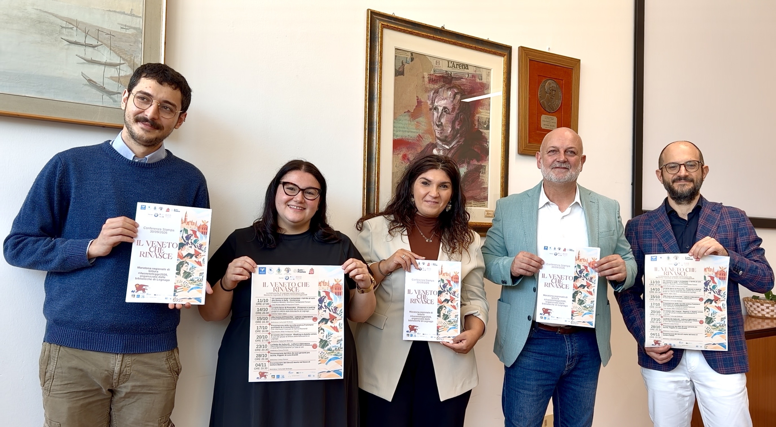 LEGNAGO, «IL VENETO CHE RINASCE»: PRESENTATO A PALAZZO DE’ STEFANI IL PROGRAMMA DELLA GRANDE MARATONA DELLA LETTURA. [VIDEO]