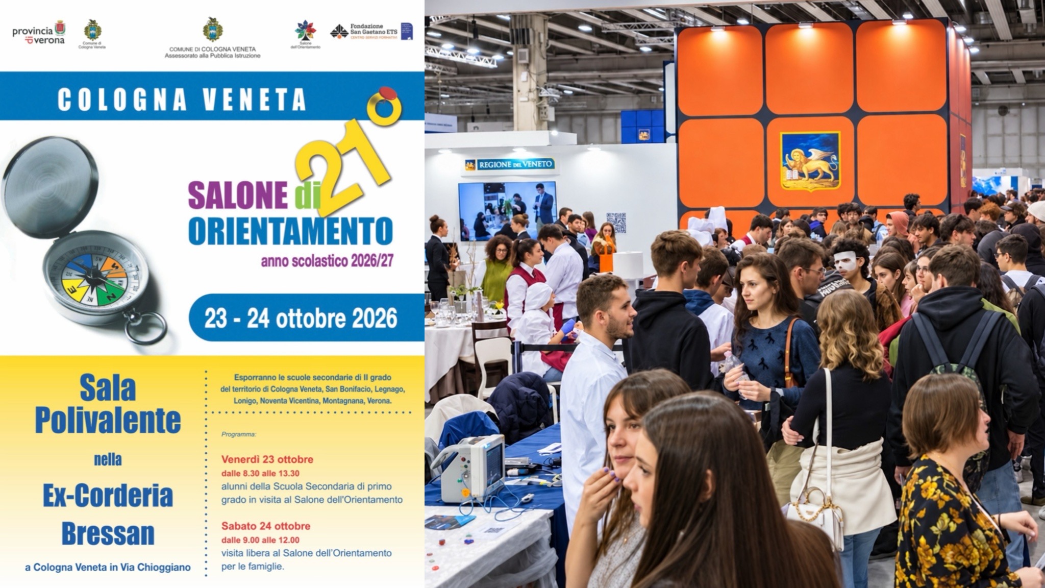 COLOGNA VENETA, UNA BUSSOLA PER IL FUTURO: TORNA IL SALONE DELL’ORIENTAMENTO.
